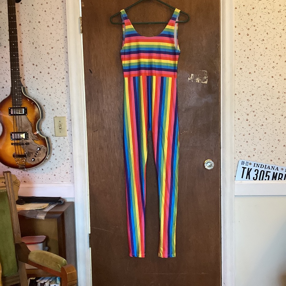 Minga London OS rainbow unitard